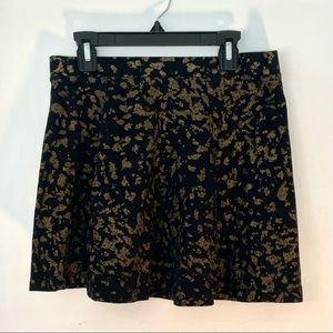 Forever 21 black and gold skater skirt